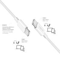 LogiLink USB-C-kabel USB 2.0 USB-C stekker 0.5 m Wit CU0340 - thumbnail