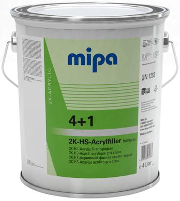 Mipa acryl filler "4+1 hs" 4+1 acrylic filter hs 4l light gray
