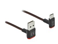 Delock USB-kabel USB 2.0 USB-A stekker, USB-C stekker 0.50 m Zwart 85275 - thumbnail