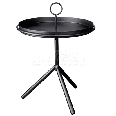 Bijzettafel Aston Metaal Zwart H.42cm Ø31cm Bijzettafel Aston Metaal Zwart H.42cm Ø31cm