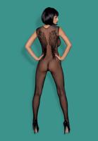 Obsessive - Bodystocking N112 V-Hals Open Kruis Net - thumbnail
