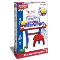 Bontempi keyboard junior 20 cm rood/blauw 4 delig - thumbnail