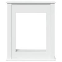 Haardombouw 75x20x87,5 cm bewerkt hout wit - thumbnail