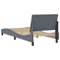 Bedframe zonder matras 90x190 cm fluweel donkergrijs - thumbnail
