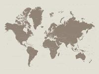Kunstdruk World Map Contemporary Stone 60x80cm - thumbnail