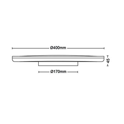 Philips Witte plafonnièreOzziet Ø 40cm - 929003196601