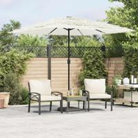 Parasol met stalen paal 248x248x248 cm wit - thumbnail