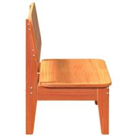 Tuinstoelen 2 st 60x52,5x72 cm massief grenenhout wasbruin - thumbnail