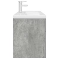 Wastafelkast met ingebouwde wasbak en kraan betongrijs - thumbnail
