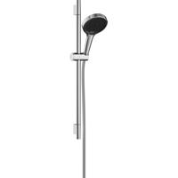 Hansgrohe Rainfinity doucheset 130 3jet met glijstang S Puro 65 cm, push-schuifstuk en Designflex textiel doucheslang 160 cm, chroom - thumbnail