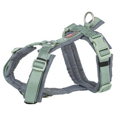 TRIXIE HONDENTUIG PREMIUM TREKKING SALIE GROEN / GRAFIET GRIJS 62-74X2,5 CM