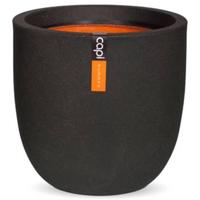 Capi urban bol smooth nl kunststof bloempot 43x41 cm zwart - thumbnail
