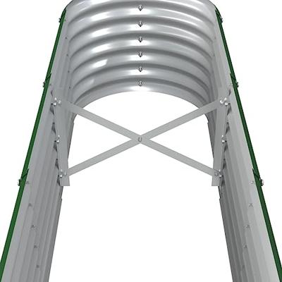 VidaXL Plantenbak 332x40x36 cm gepoedercoat staal groen
