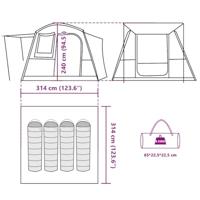 VidaXL Autotent 4-persoons waterdicht groen - thumbnail