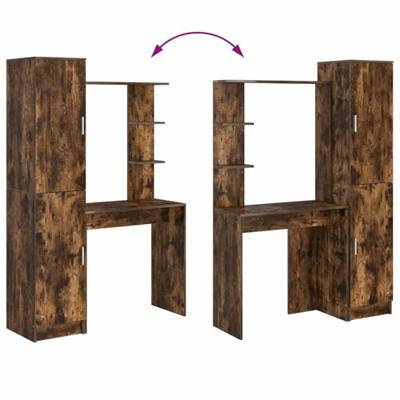 Bureau 2 pcs Gerookt eiken