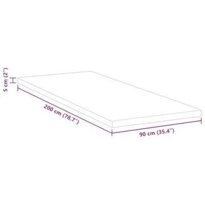 VidaXL Matrastopper wit 90 x 200 cm jacquard stof