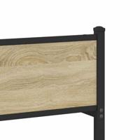 Bedframe hoofd- en voeteneinde metaal sonoma eiken 140x200 cm - thumbnail