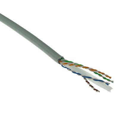 ACT Cat 6 F/UTP massieve installatiekabel, PVC, CPR euroklasse ECA, 24AWG, Grijs 305 meter ACT Cat 6 F/UTP massieve installatiekabel, PVC, CPR euroklasse ECA, 24AWG, Grijs 305 meter