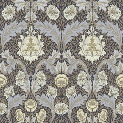 Dutch Wallcoverings Hidden Treasures 2 -Myrtle Blue/White - Blauw/Wit