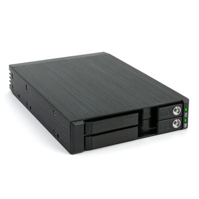 Fantec MR-25DUAL HDD-/SSD-behuizing Zwart