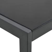 Ligbedden 2 st met tafel textileen en staal - thumbnail