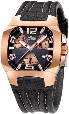 Horlogeband Lotus 15514-3 / 15502-3 Leder Zwart