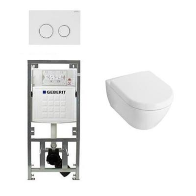 Villeroy & Boch Subway 2.0 Compact met zitting toiletset met geberit inbouwreservoir en sigma20 drukplaat wit 0701131/1024233/1025456/sw53743/ Villeroy & Boch Subway 2.0 Compact met zitting toiletset met geberit inbouwreservoir en sigma20 drukplaat wit 0701131/1024233/1025456/sw53743/