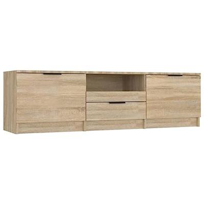 Tv-meubel 140x35x40 cm bewerkt hout sonoma eikenkleurig