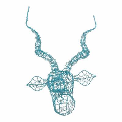 Blauwe Kop van een Kudu - IJzerdraad