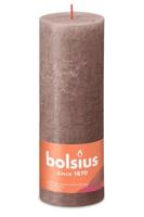 Rustiek kaars stompkaars 190/68 Rustic Taupe Bolsius - Bolsius - thumbnail
