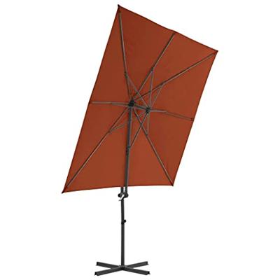 Zweefparasol met stalen paal 250x250 cm terracottakleurig
