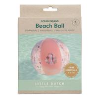 Little Dutch Strandbal Ocean Dreams Roze 35 cm - thumbnail