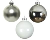 20 kerstballen assortie zilver mi x 60 mm KSD - Ksd - thumbnail