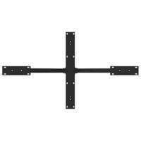 Eettafelpoot spider vorm 120x68x(72-73) cm staal zwart - thumbnail