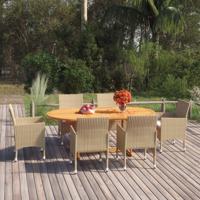 7-delige Tuinset poly rattan beige - thumbnail