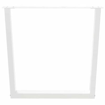Eettafelpoten 2 st V-vormig 80x(72-73,3) cm staal wit