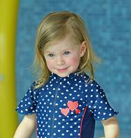 Playshoes tweedelige zwemsuit Hartjes Marine-110-116 - thumbnail