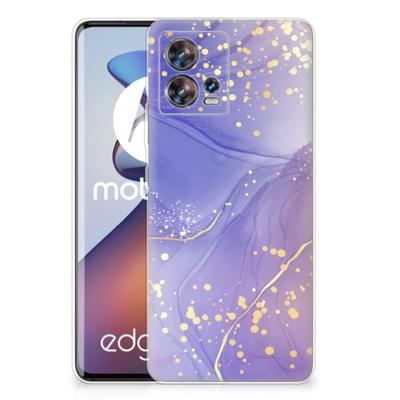 Smartphone hoesje voor Motorola Edge 30 Fusion Watercolor Paars
