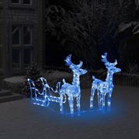 VidaXL Kerstversiering rendieren en slee 160 led's 130 cm acryl - thumbnail