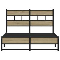 Bedframe zonder matras metaal sonoma eikenkleurig 120x190 cm - thumbnail