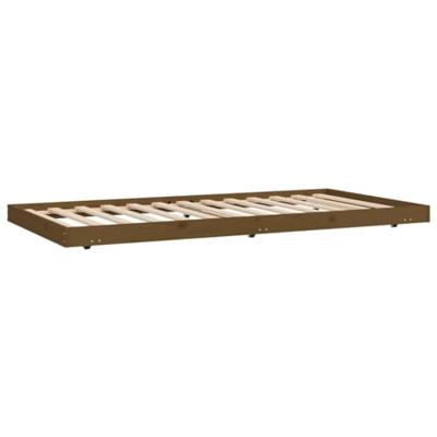 Bedframe massief grenenhout honingbruin 80x200 cm