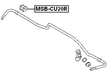 Stabilisatorlager aan draagarm MSBCU20R