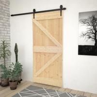 VidaXL Deur 90x210 cm massief grenenhout - thumbnail