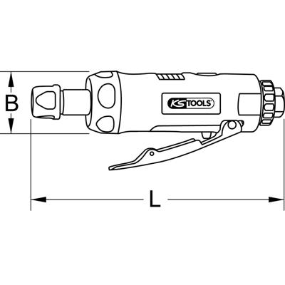 KS Tools 515.5530 SlimPOWER mini-perslucht-schuurmachine, recht