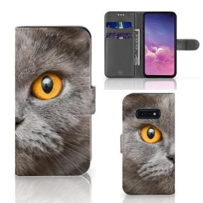 Telefoonhoesje | Met pasjeshouder | Samsung Galaxy S10e Britse Korthaar Telefoonhoesje | Met pasjeshouder | Samsung Galaxy S10e Britse Korthaar