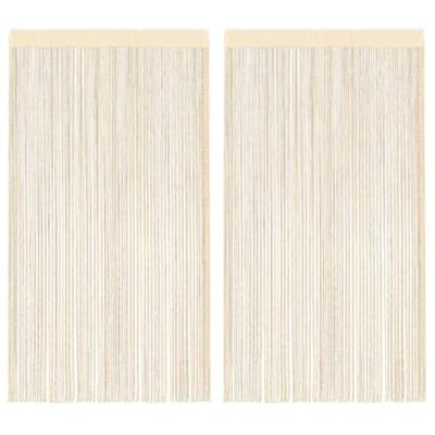 VidaXL Draadgordijnen 140x250 cm crème 2 st VidaXL Draadgordijnen 140x250 cm crème 2 st