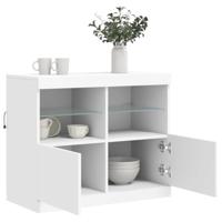 Dressoir met LED-verlichting 81x37x67 cm wit - thumbnail
