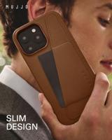 Mujjo Leather Wallet Case iPhone 16 Pro Max bruin - thumbnail