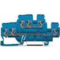 WAGO 870-534 Doorgangsklem 2-etages 5 mm Spanveer Toewijzing: N, N Blauw 50 stuk(s)