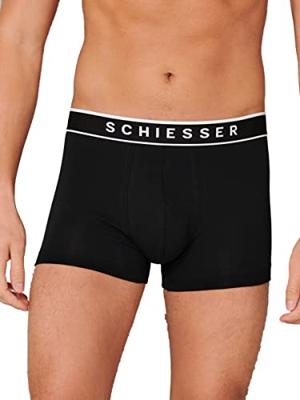 Schiesser Boxershorts 95/5 zwart 3-pack